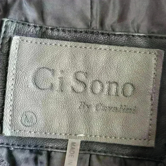 Ci Sono by Cabalini Women's Jacket Size Medium Black Full Zip Biker Jacket - Picture 3 of 11